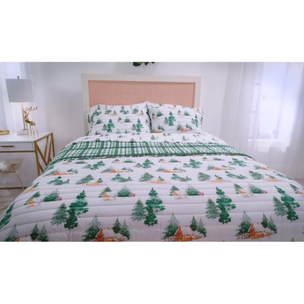 Emryn House 100% Cotton 3-Piece Quilt Set