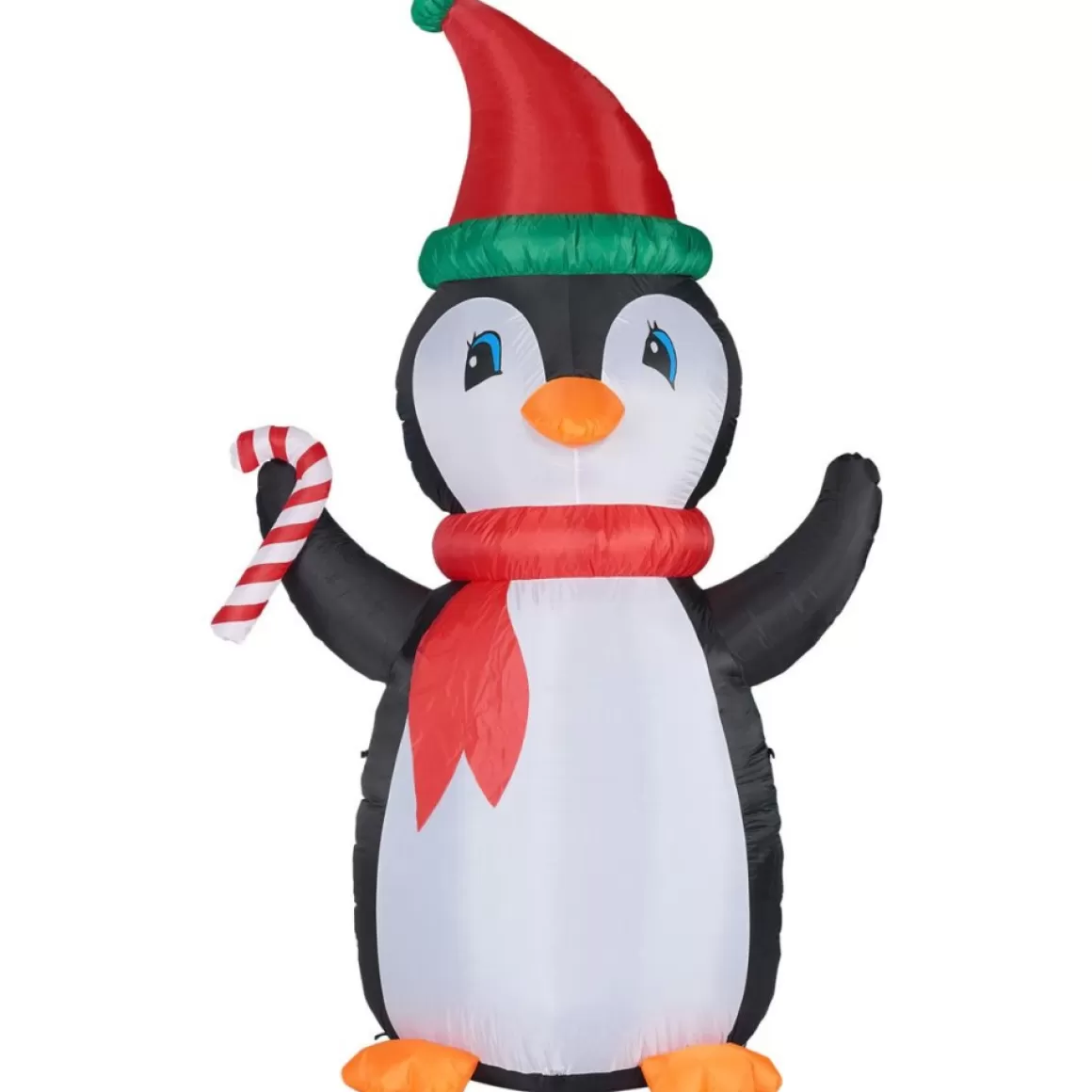 Fraser Hill Farm 10' Penguin & Candy Inflatable With Rgb Lights & Bag