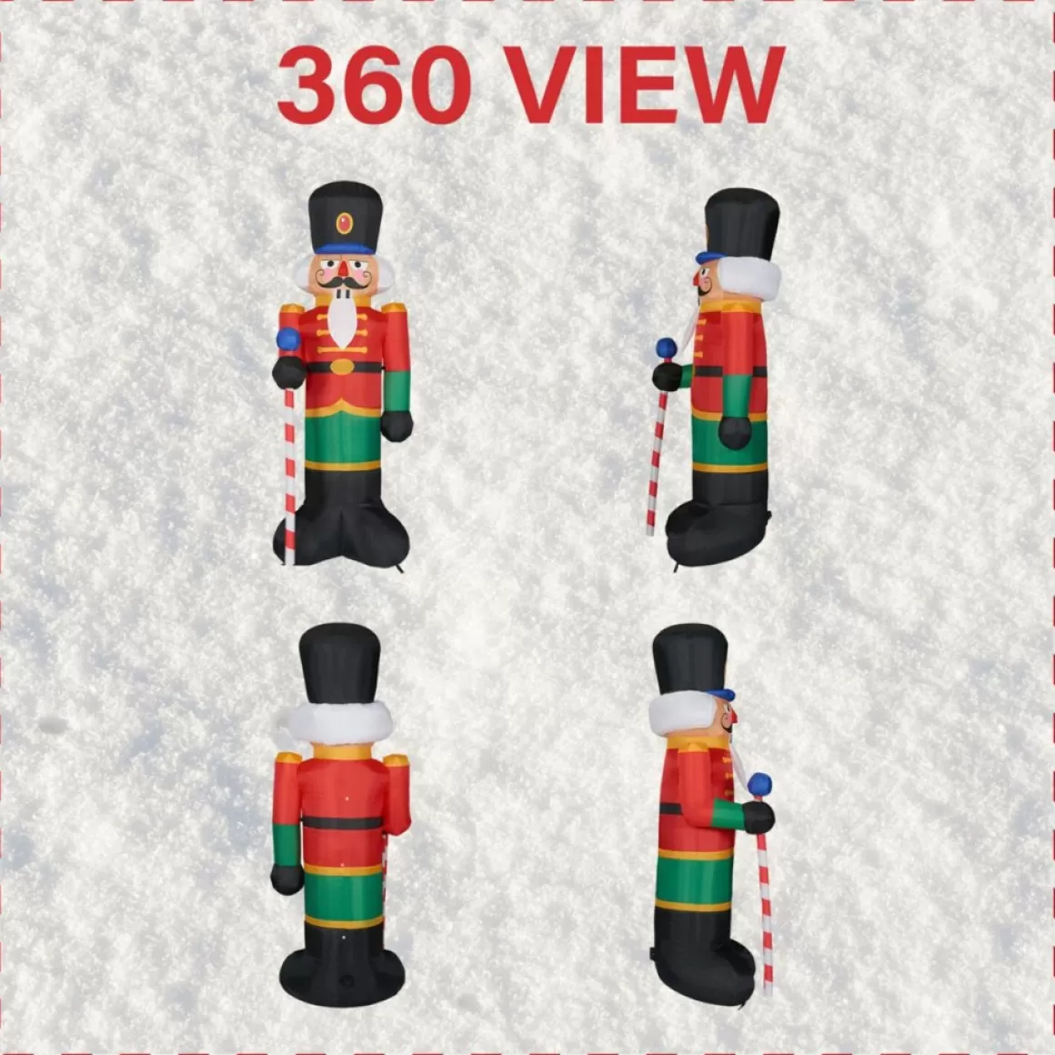 Fraser Hill Farm 10' Traditional Nutcracker Inflatable W Lights & Bag