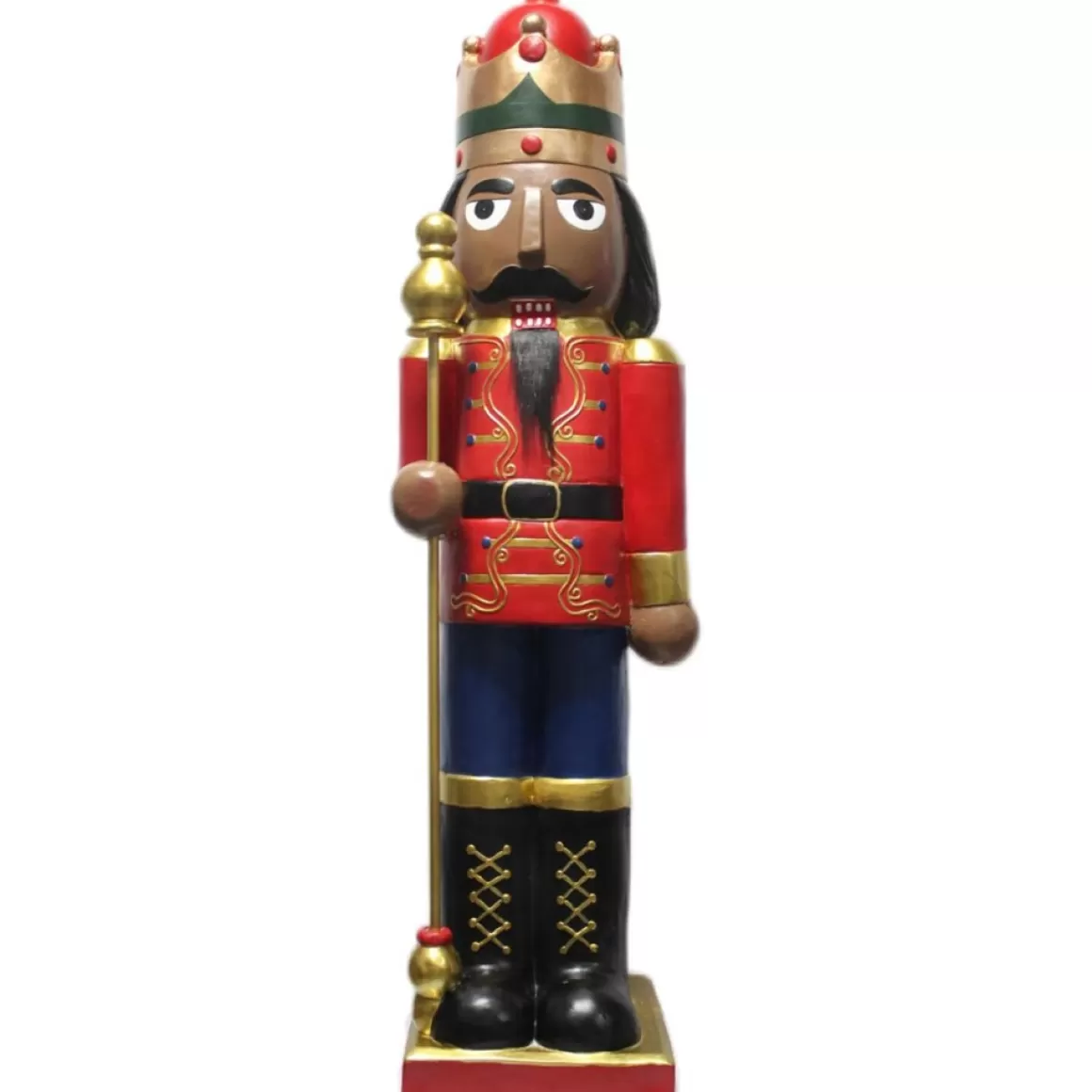 Fraser Hill Farm 48" African American Nutcracker Holding Staff Figure