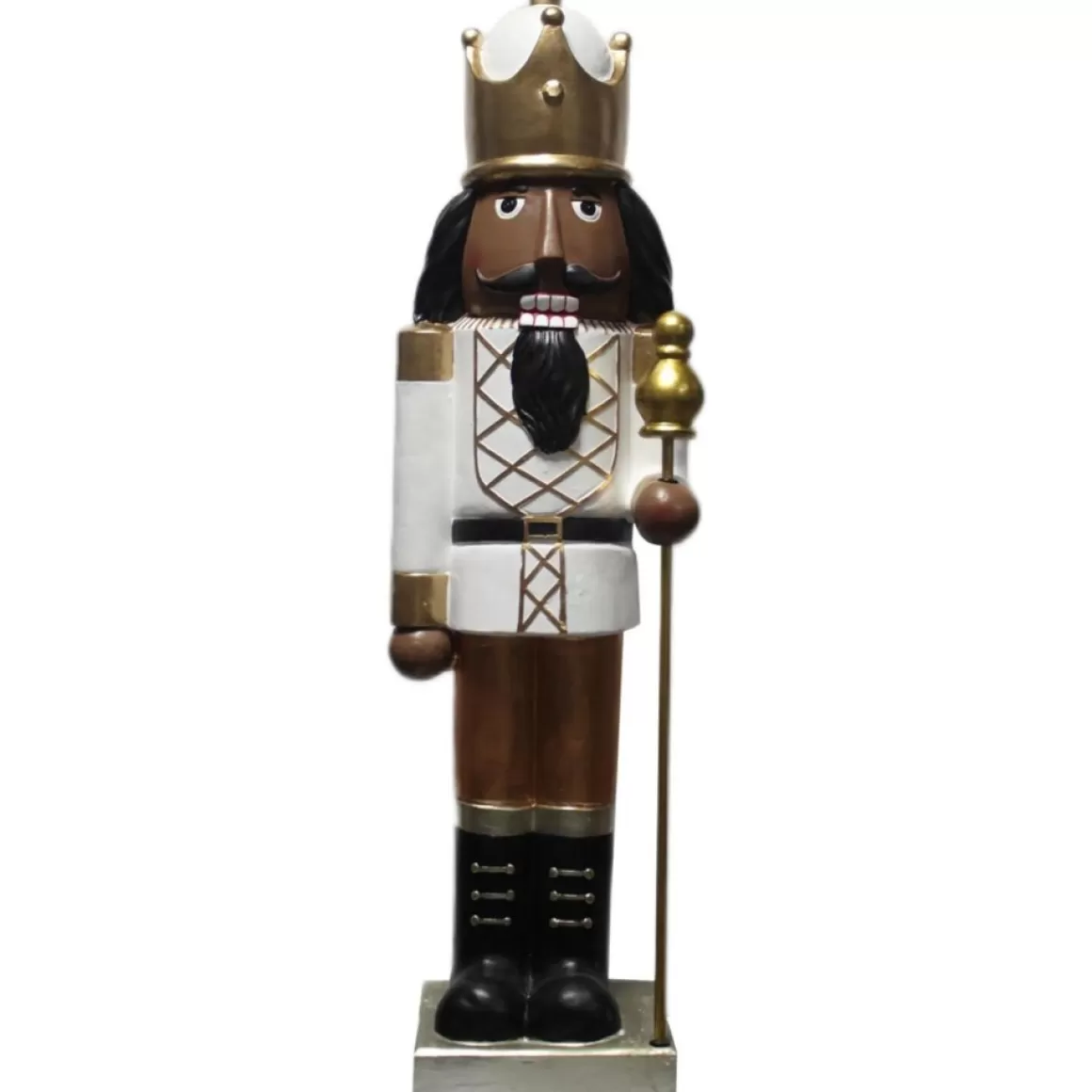 Fraser Hill Farm 48"African American Nutcracker Holding Staff Figurine