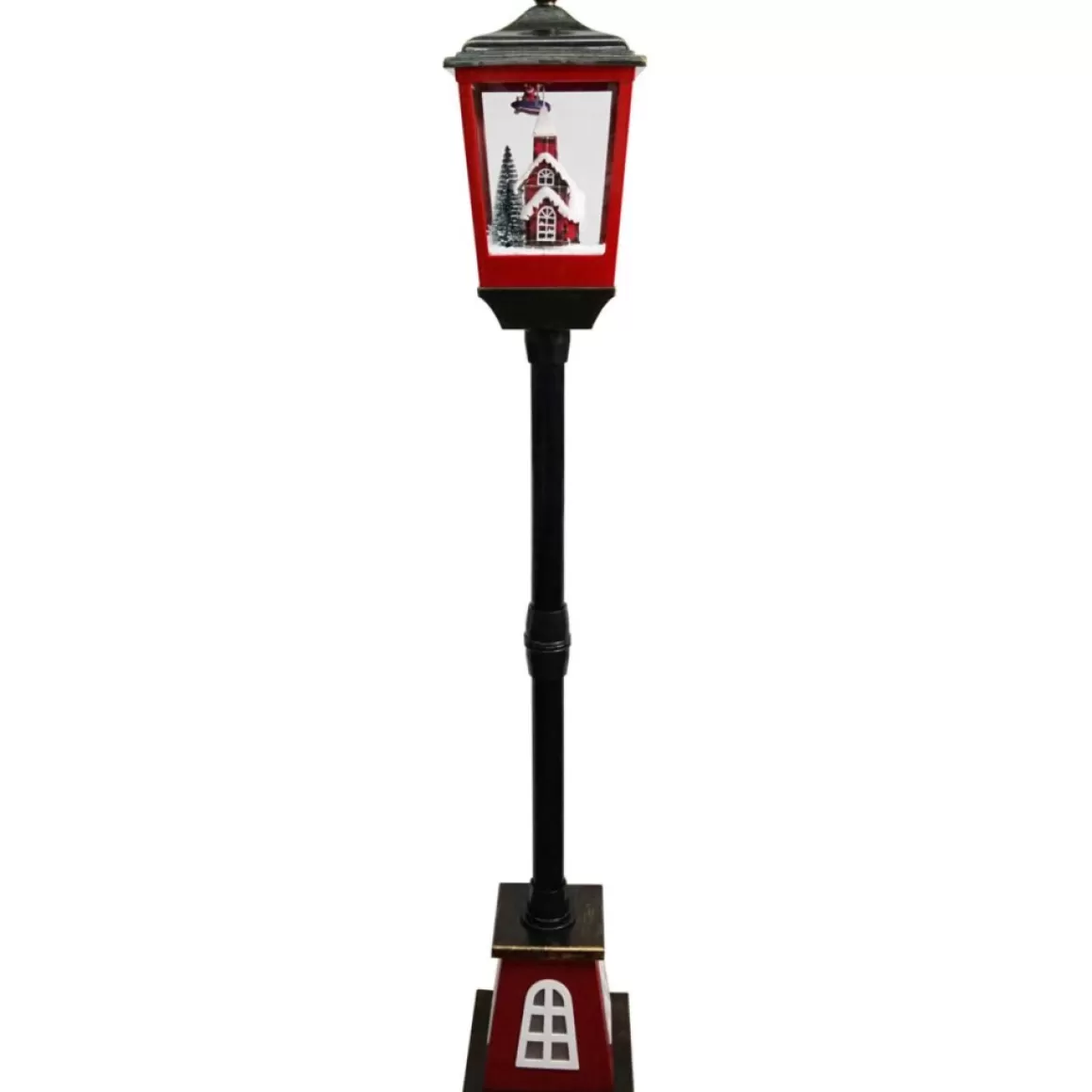 Fraser Hill Farm 53" Musical Street Lamp W/ Flying Santa