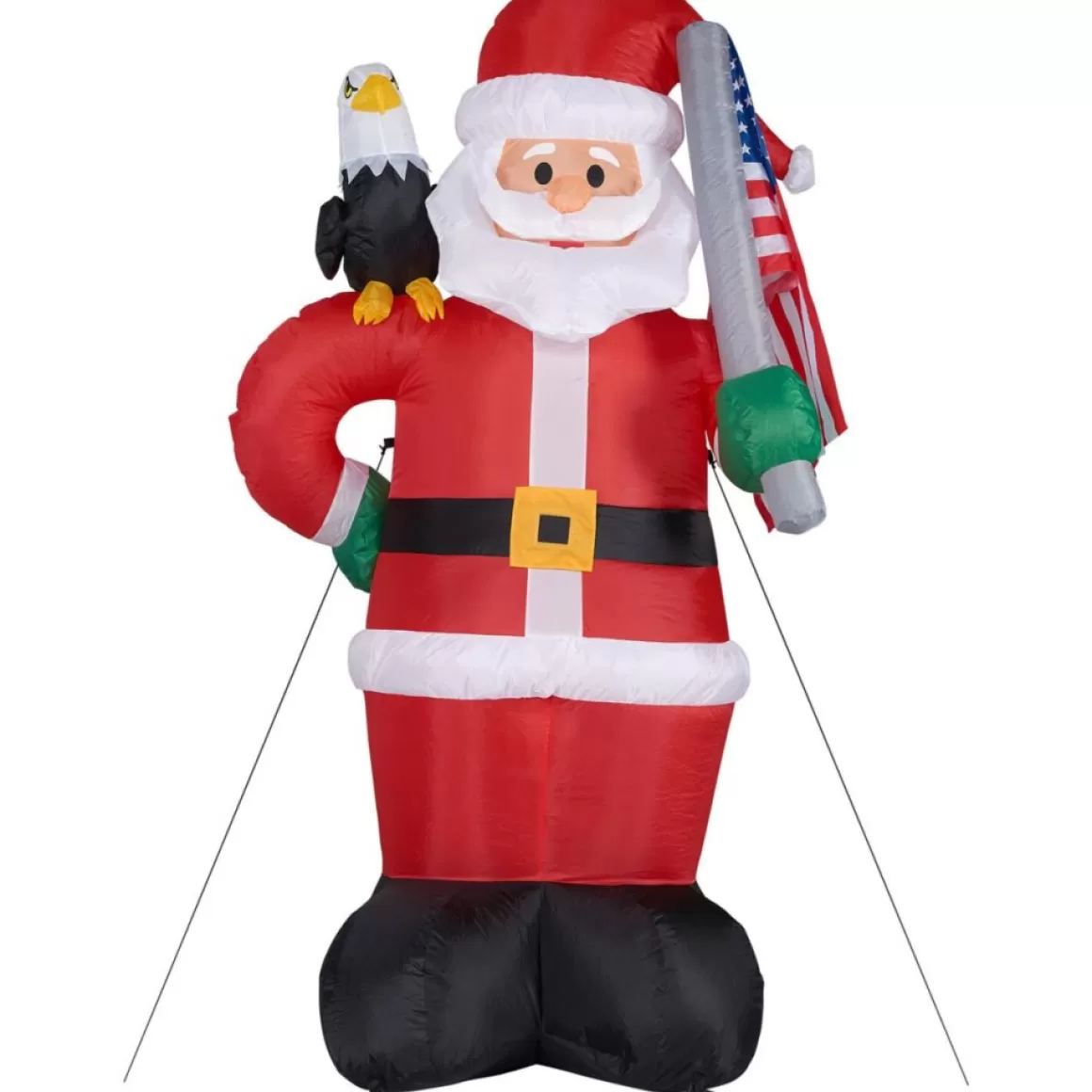 Fraser Hill Farm 8' Americana Santa W Eagle And Flag Lit Inflatable