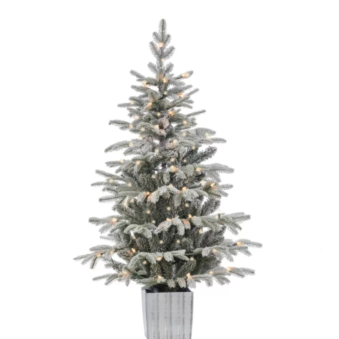 Gerson Company 4.5' Potted Lightly Flocked Iceland Fir With 70 Lights