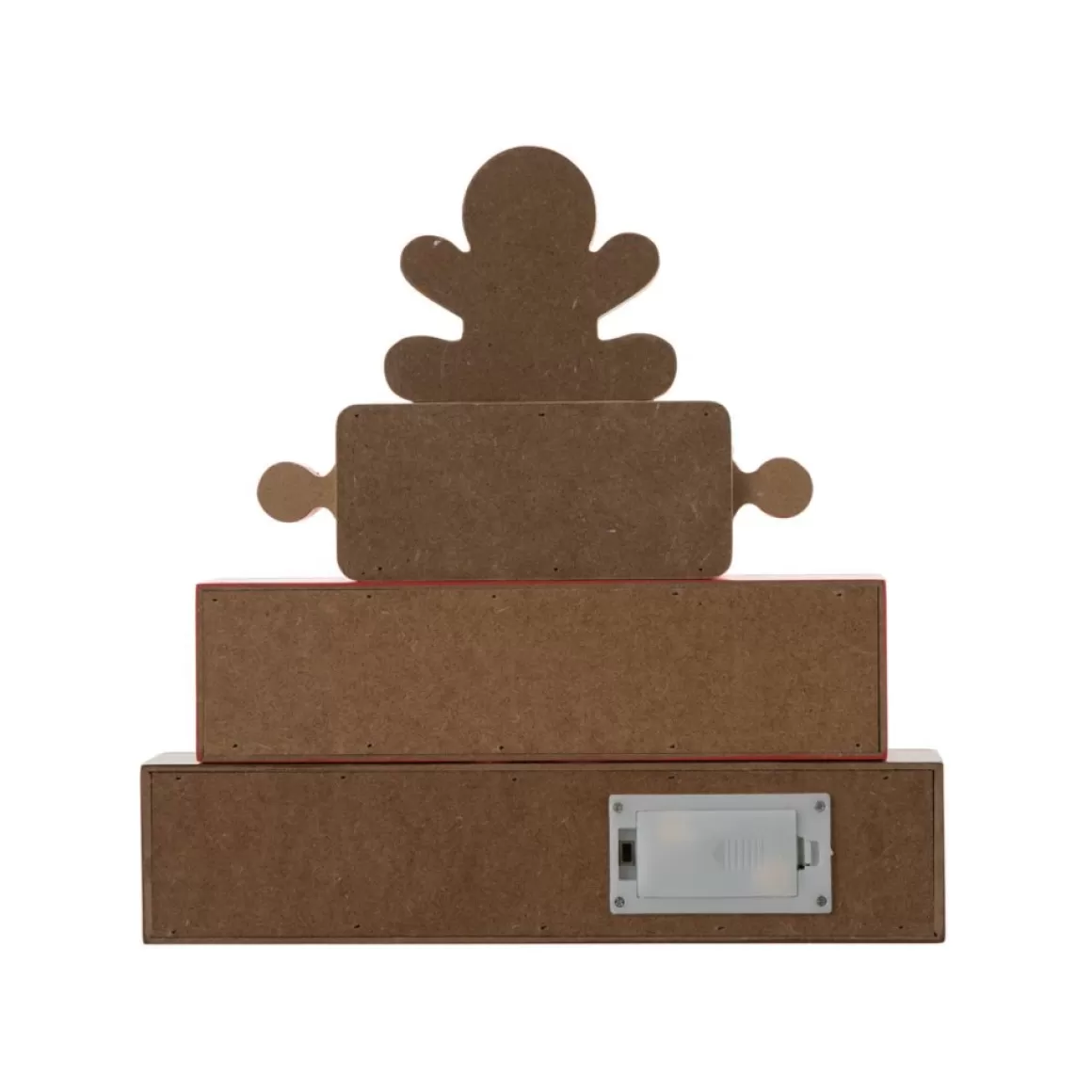 Glitzhome 12" H Lighted Wooden Christmas Gingerbread Man Table Decor