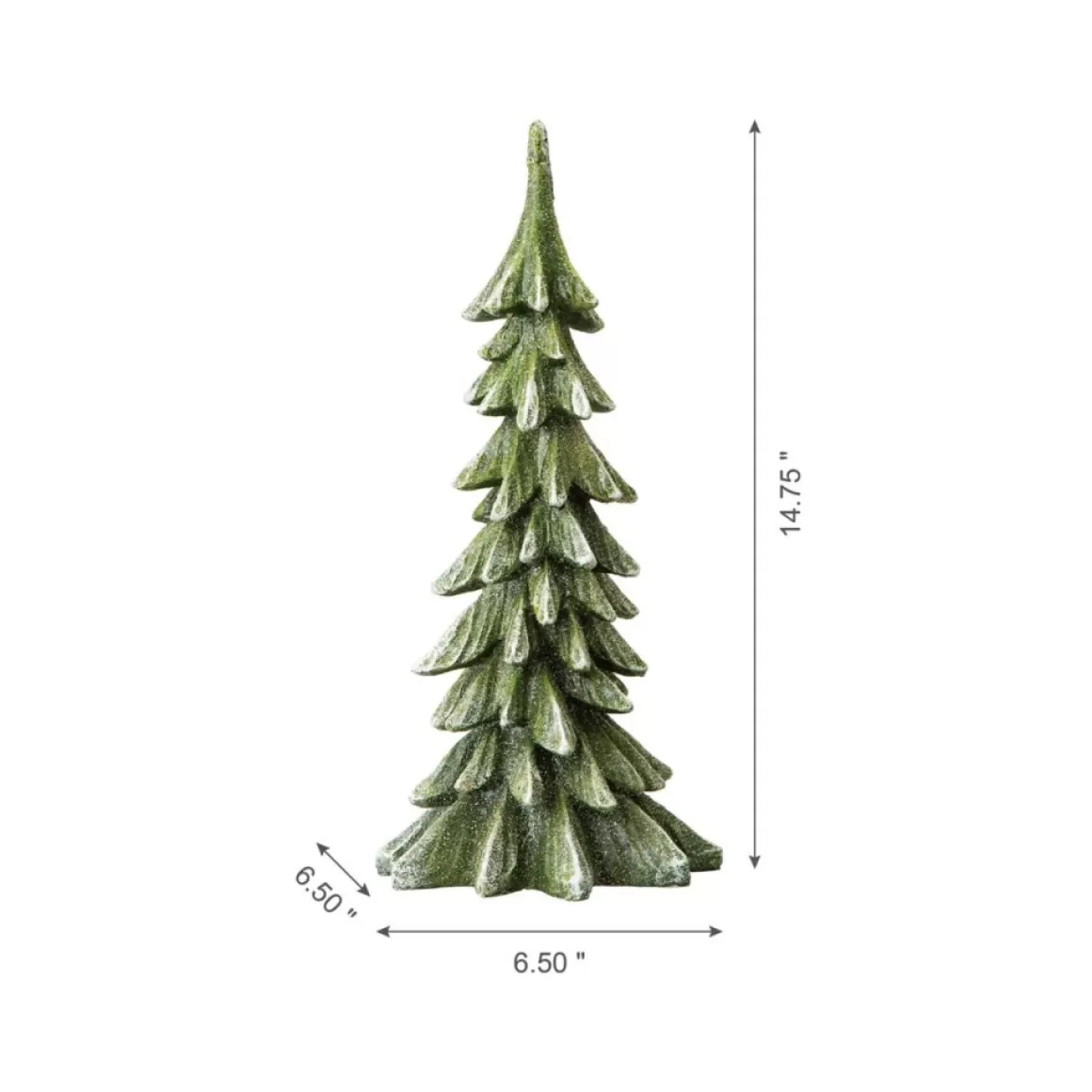 Glitzhome 14.75In H Resin Christmas Table Tree Decor