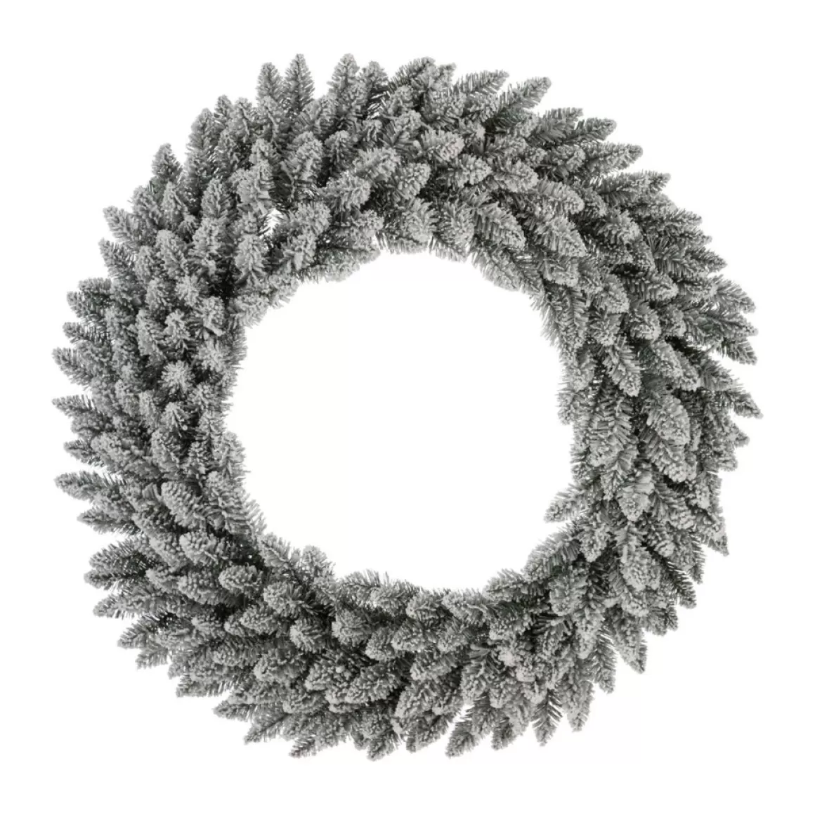 Glitzhome 36" D Oversized Pre-Lit Snow Flocked Christmas Wreath