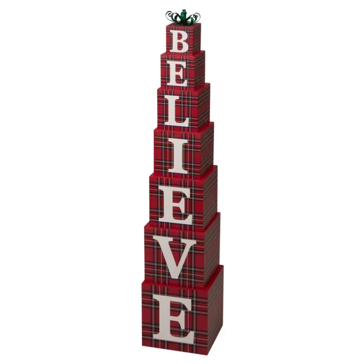 Glitzhome 42"H Wooden Believe Double Sided Porch Decor