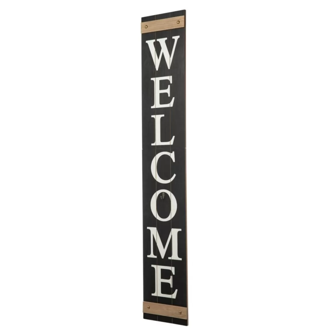 Glitzhome 60" Wooden Welcome Porch Sign W/4 Interchangeable Wreaths