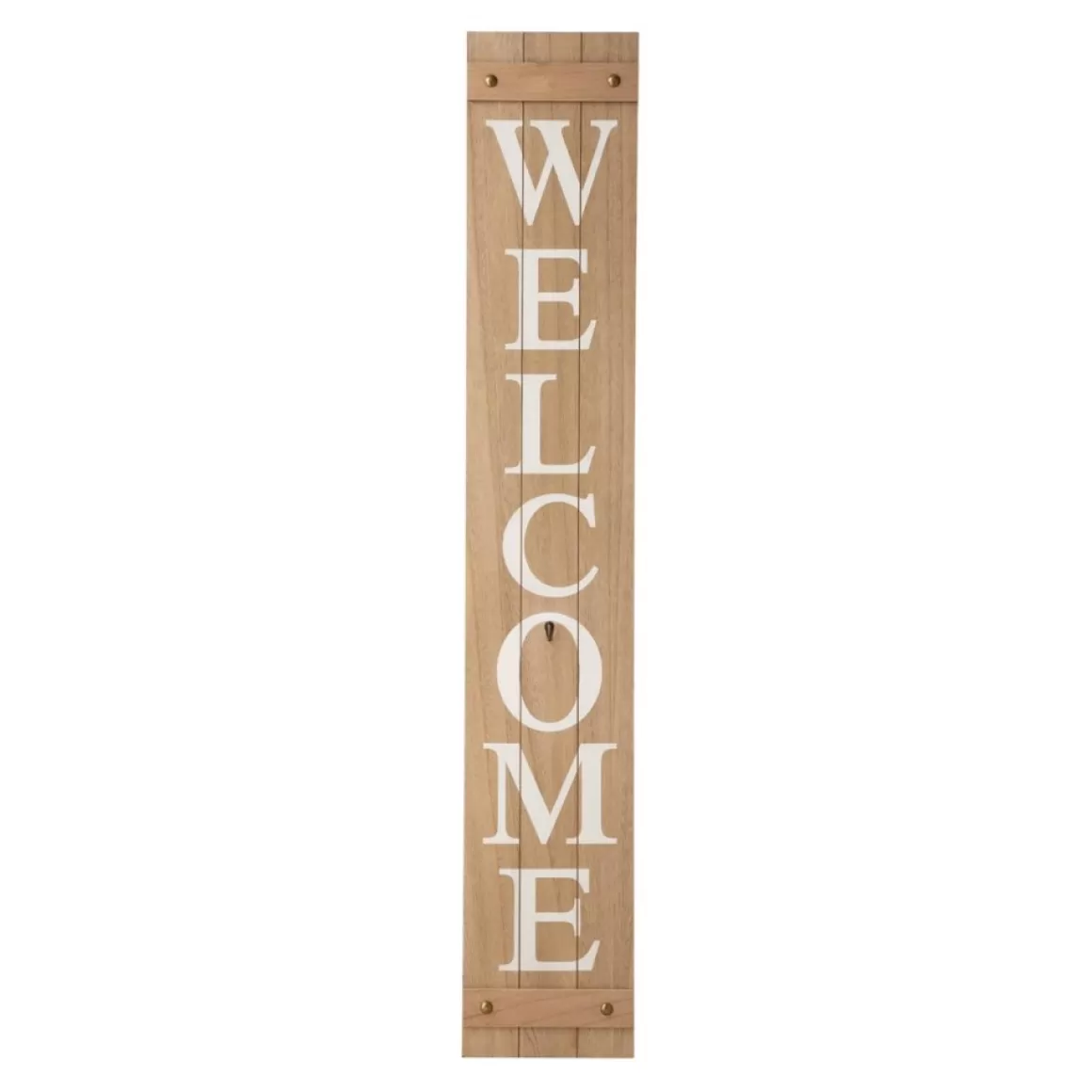 Glitzhome 60" Wooden Welcome Porch Sign W/4 Interchangeable Wreaths