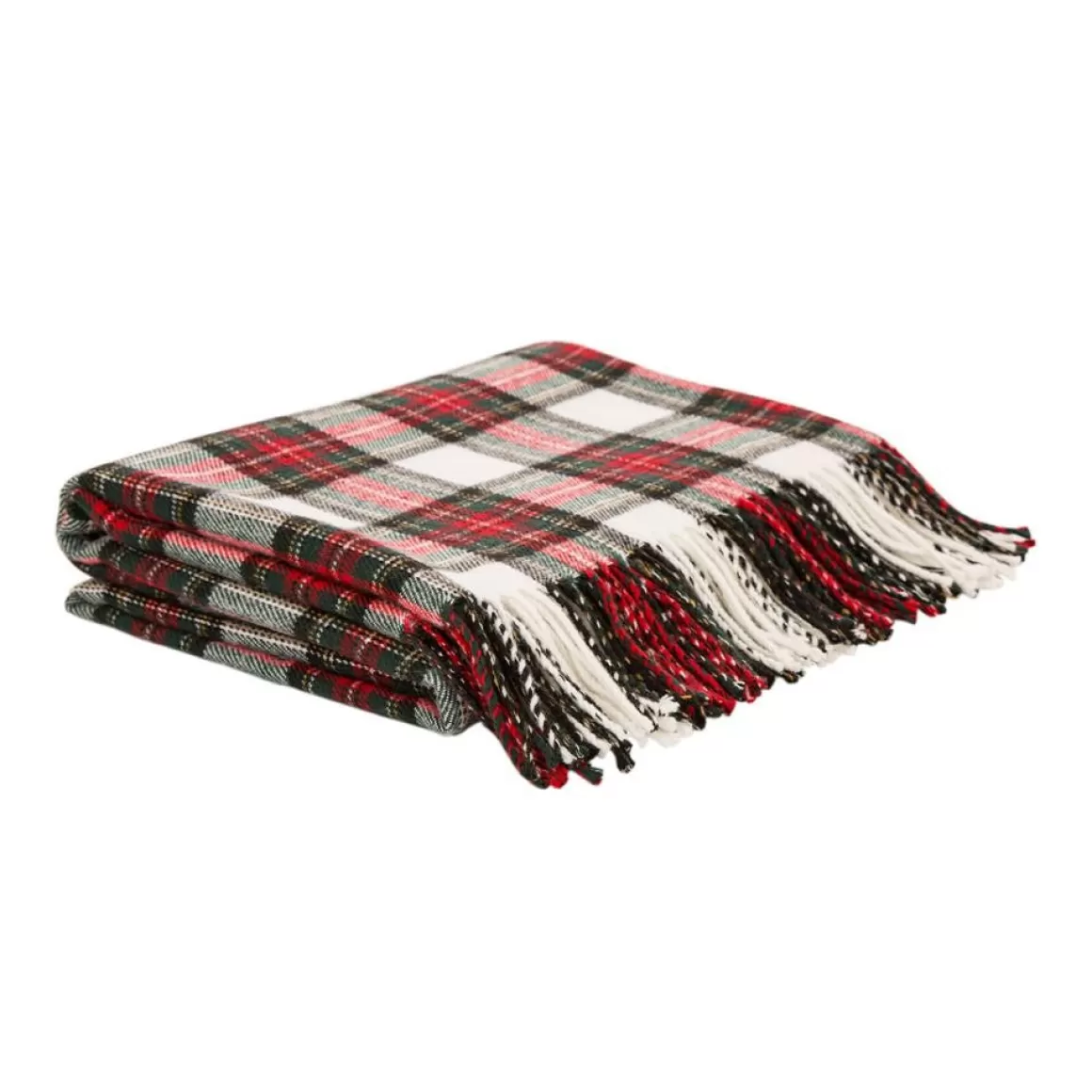 Glitzhome 60In L Acrylic Plaid Woven Throw