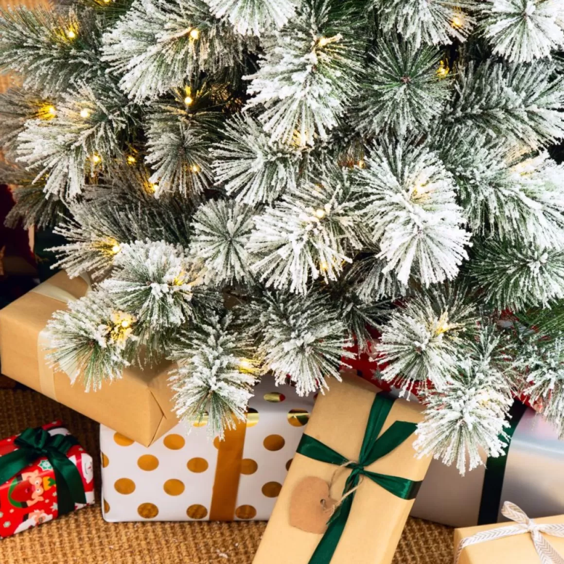 Glitzhome 6 Ft. Preloaded Led Pencil Pine Artificial Christmas Tree