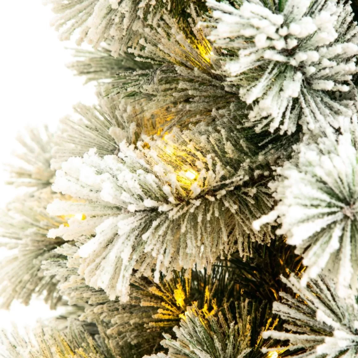 Glitzhome 6 Ft. Preloaded Led Pencil Pine Artificial Christmas Tree