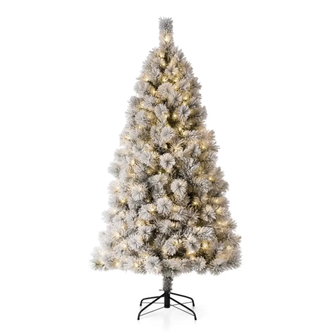 Glitzhome 6 Ft. Preloaded Led Pencil Pine Artificial Christmas Tree