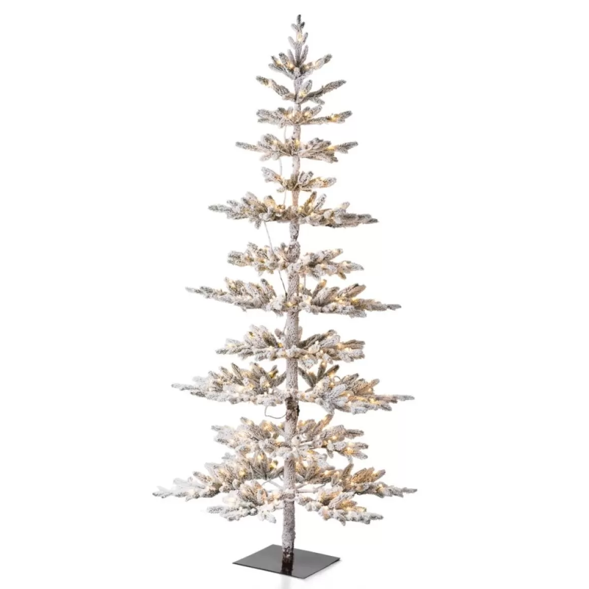 Glitzhome 7Ft. Deluxe Pre-Lit Pine Artificial Christmas Tree W/ Lights