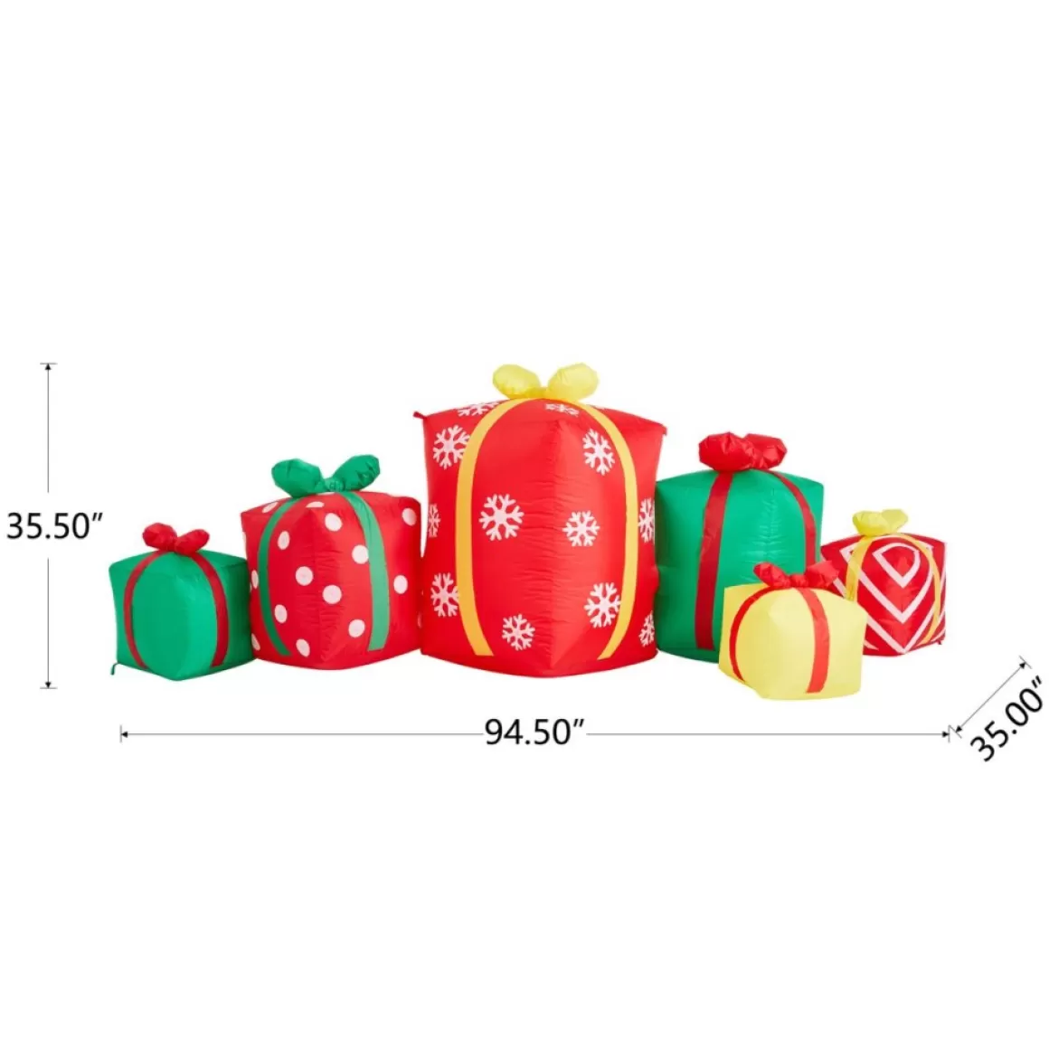 Glitzhome 8' Lighted Inflatable Gift Boxes Decor