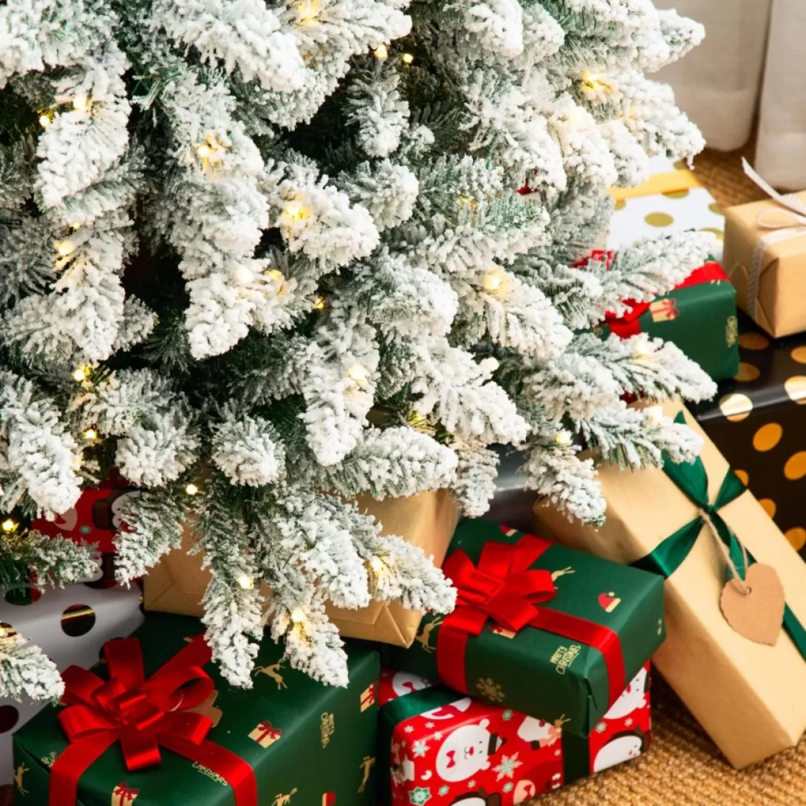 Glitzhome 9 Ft. Preloaded Led Pencil Fir Artificial Christmas Tree