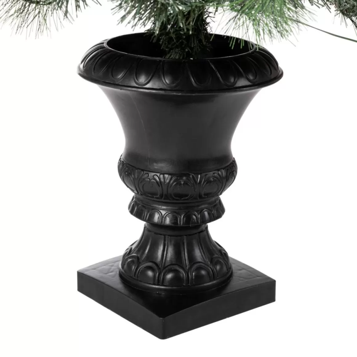 Glitzhome Set Of Two 4Ft Flocked Christmas Tree With 100 Warm White