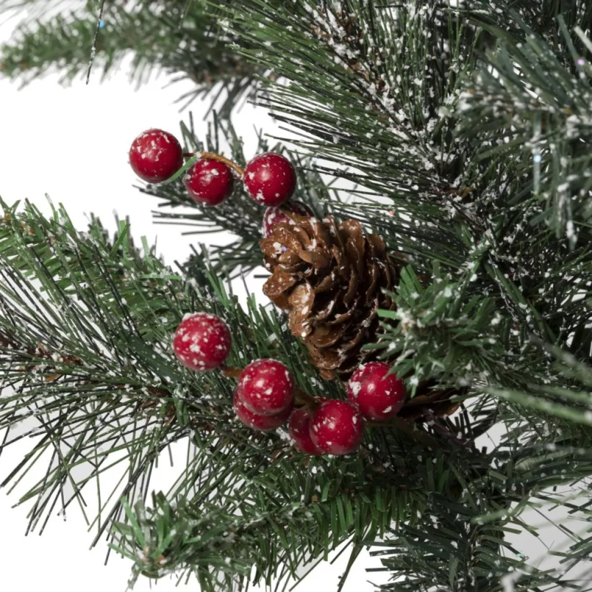 Glitzhome Set Of Two 4Ft Flocked Christmas Tree With 100 Warm White