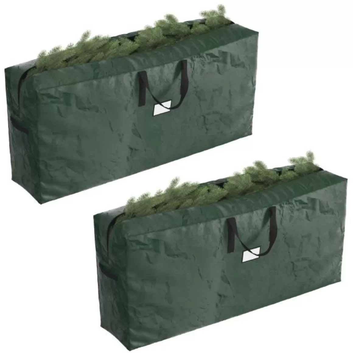 Hastings Home 2-Piece Christmas Decor Storage Bags - Green