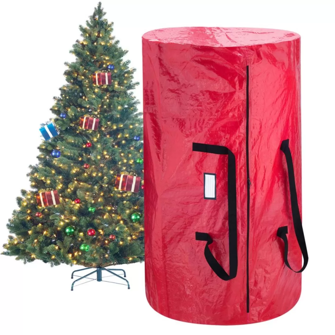 Hastings Home Tree And Wreath Storage Bag Set - Red