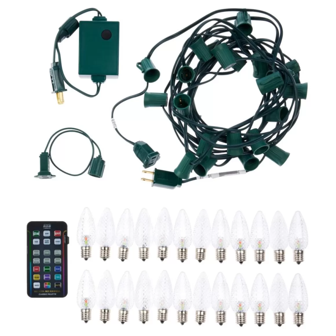 Holidaynamics Holidynamics Rgb C9 Bulb Starter Kit With Remote