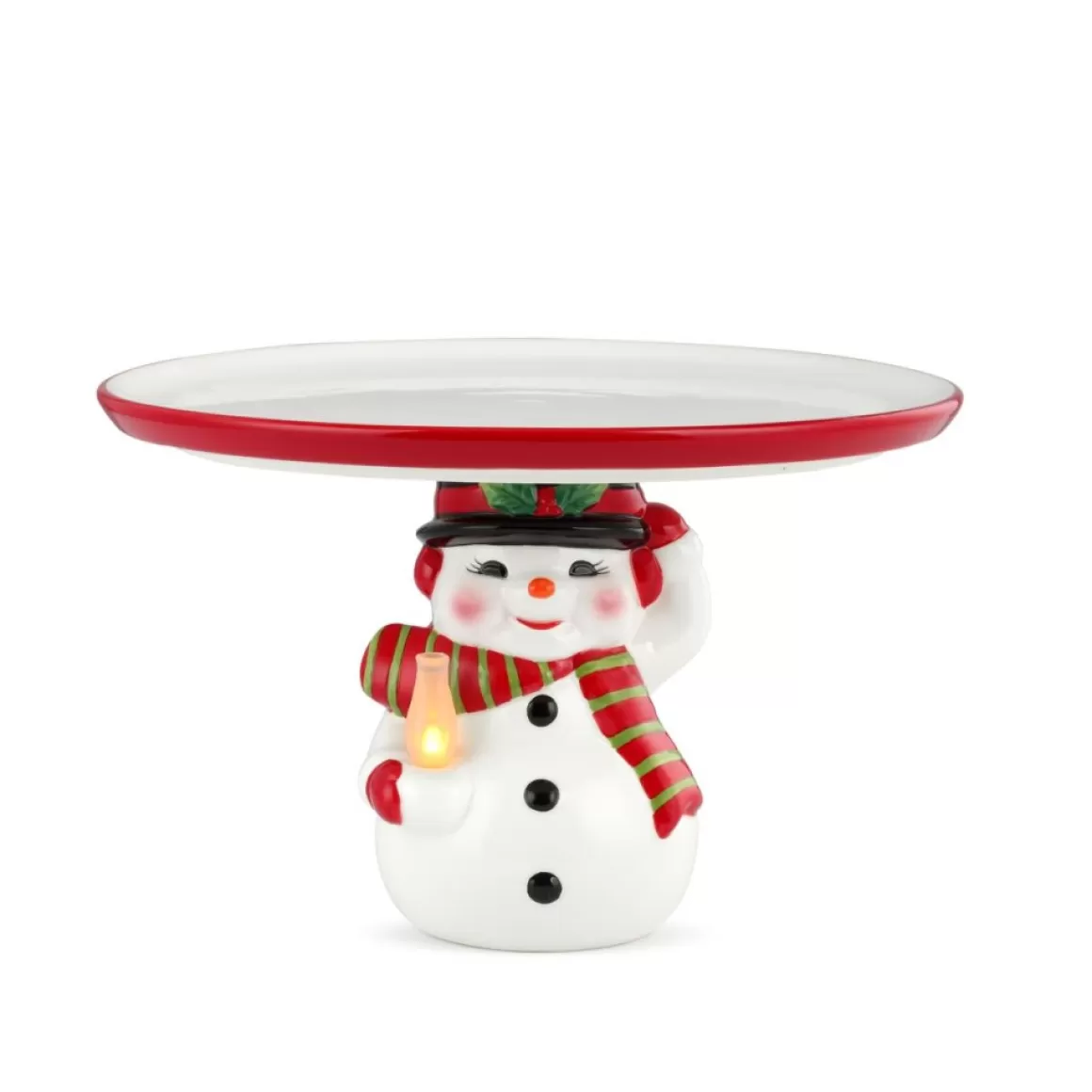 Mr. Christmas 10" Nostalgic Cake Plate - Snowman