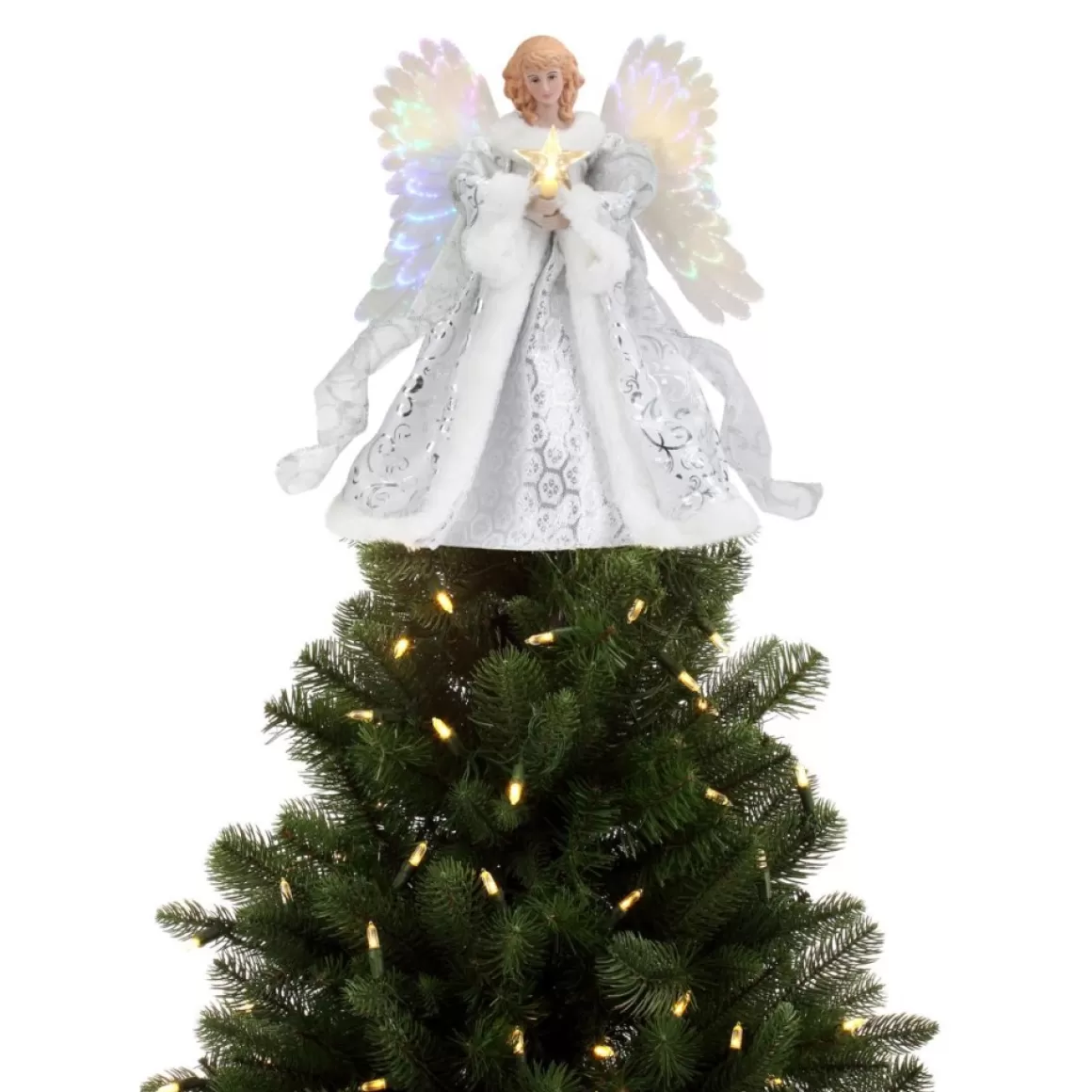 Mr. Christmas 12" Fiber Optic Angel Tree Topper