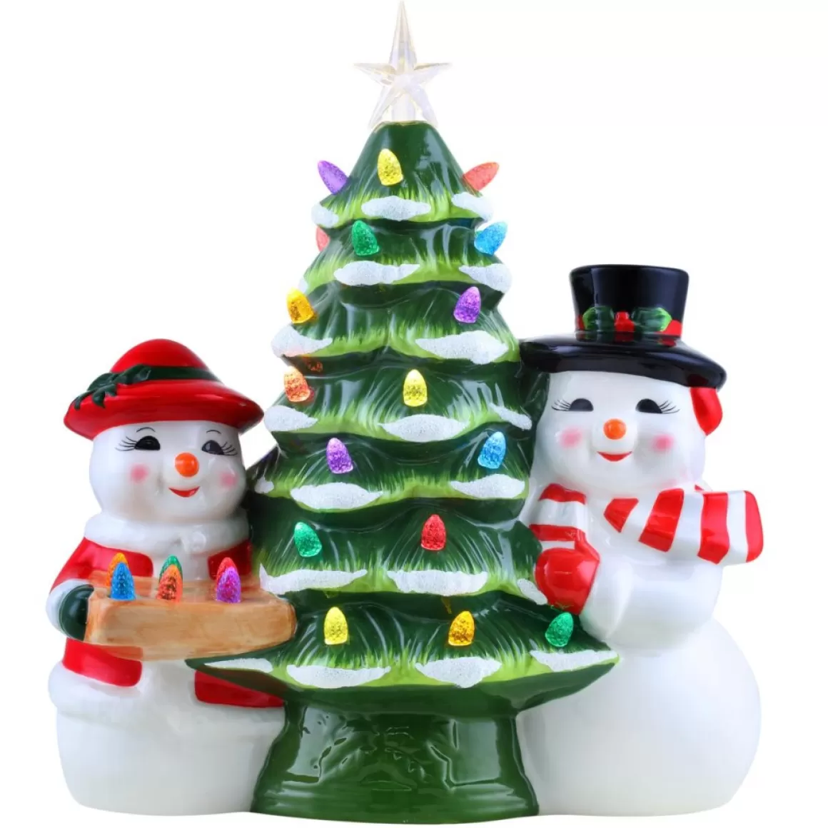 Mr. Christmas 12" Mr. & Mrs. Snowman Nostalgic Tree