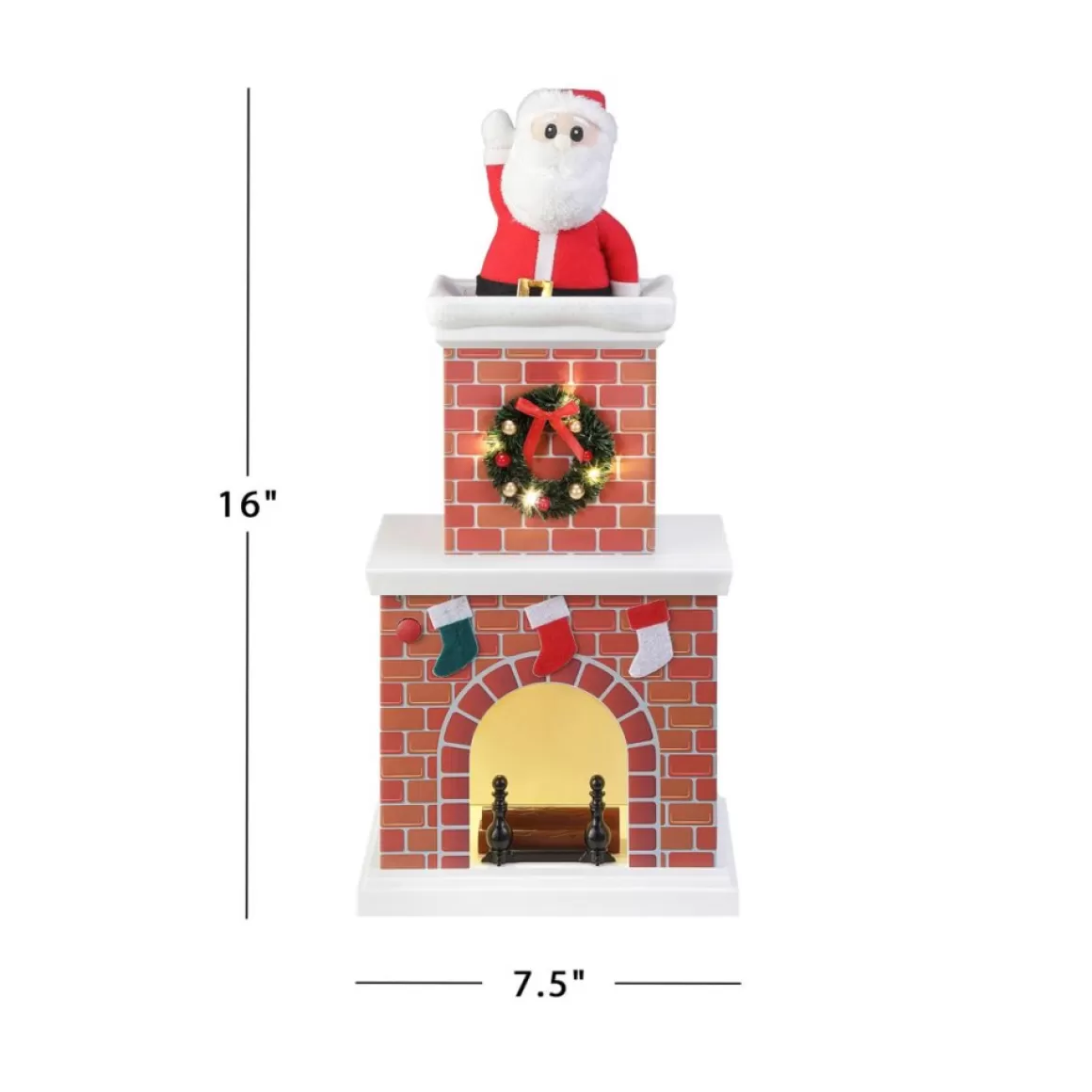 Mr. Christmas 16" Animated Santa In Chimney