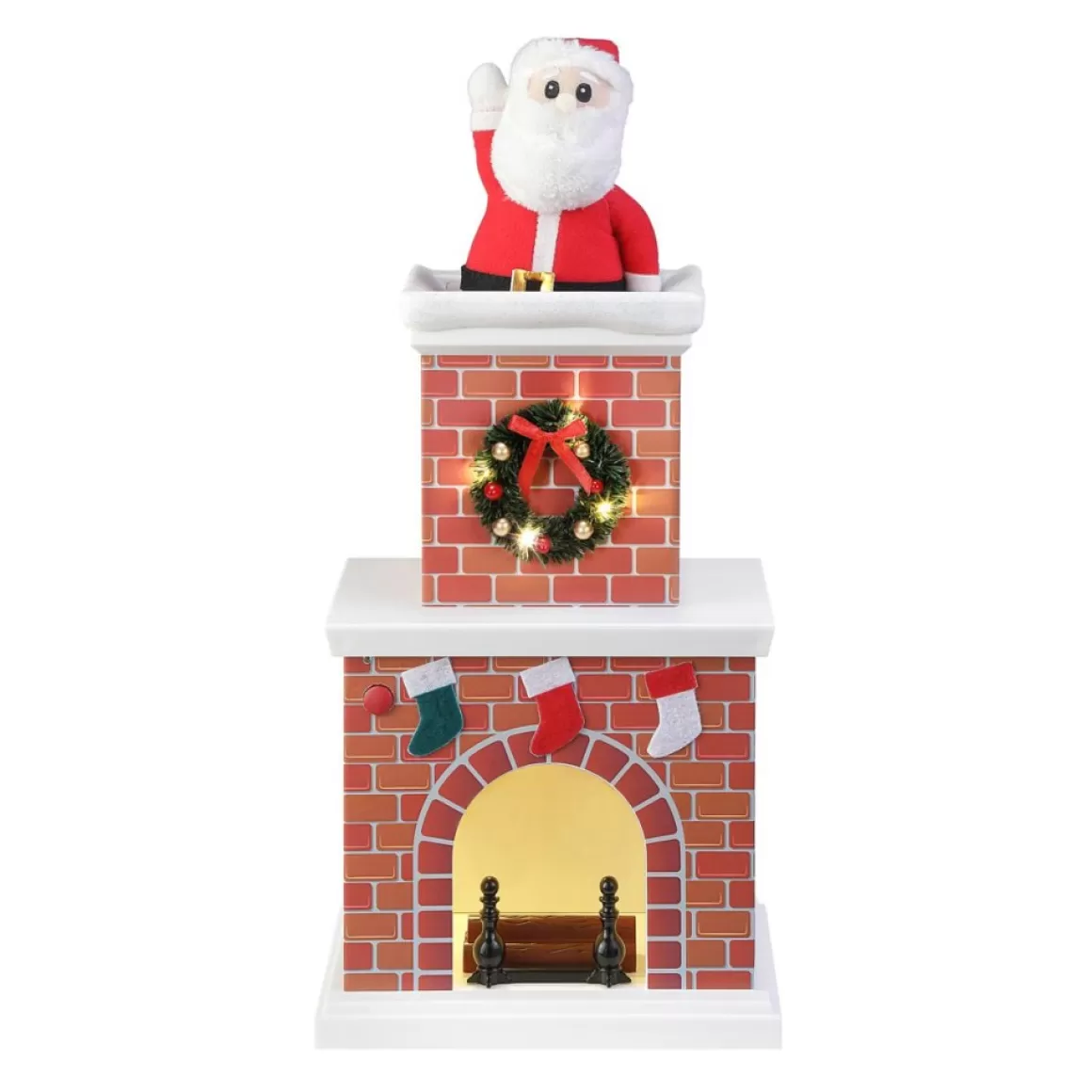 Mr. Christmas 16" Animated Santa In Chimney