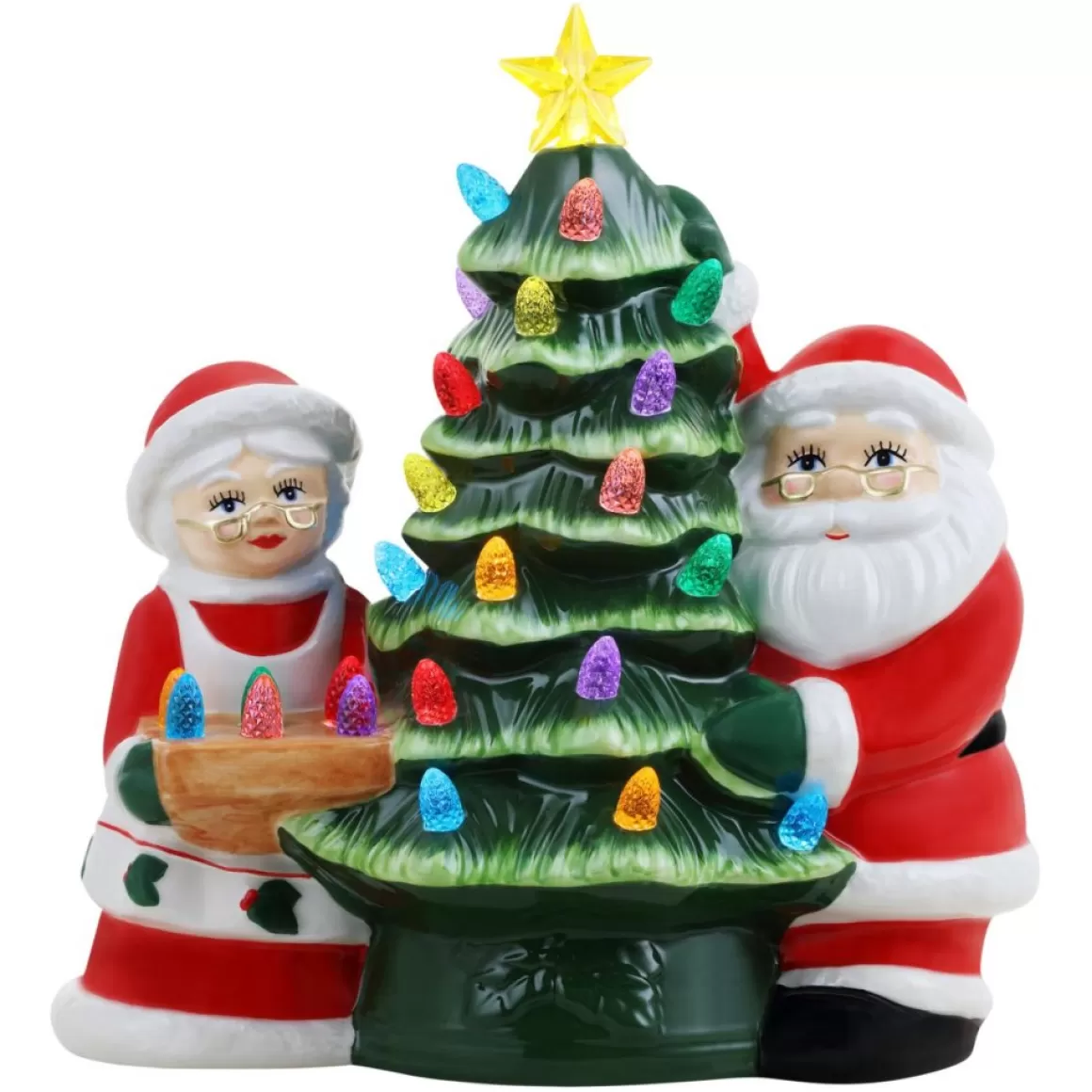 Mr. Christmas 9.25" Santa & Mr. Claus Nostalgic Tree