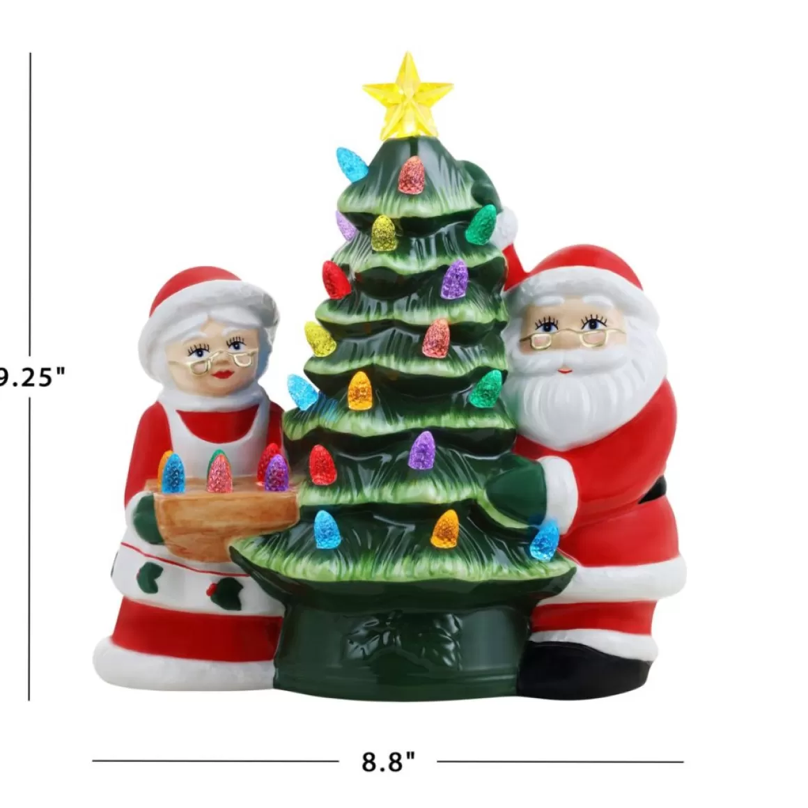 Mr. Christmas 9.25" Santa & Mr. Claus Nostalgic Tree