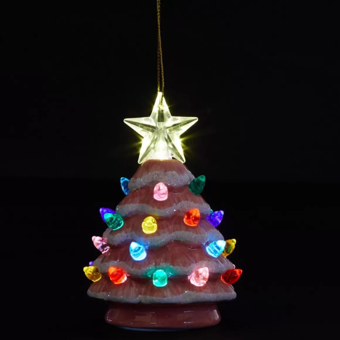 Mr. Christmas Set Of 3 Mini Snow-Tipped Nostalgic Trees With Timer