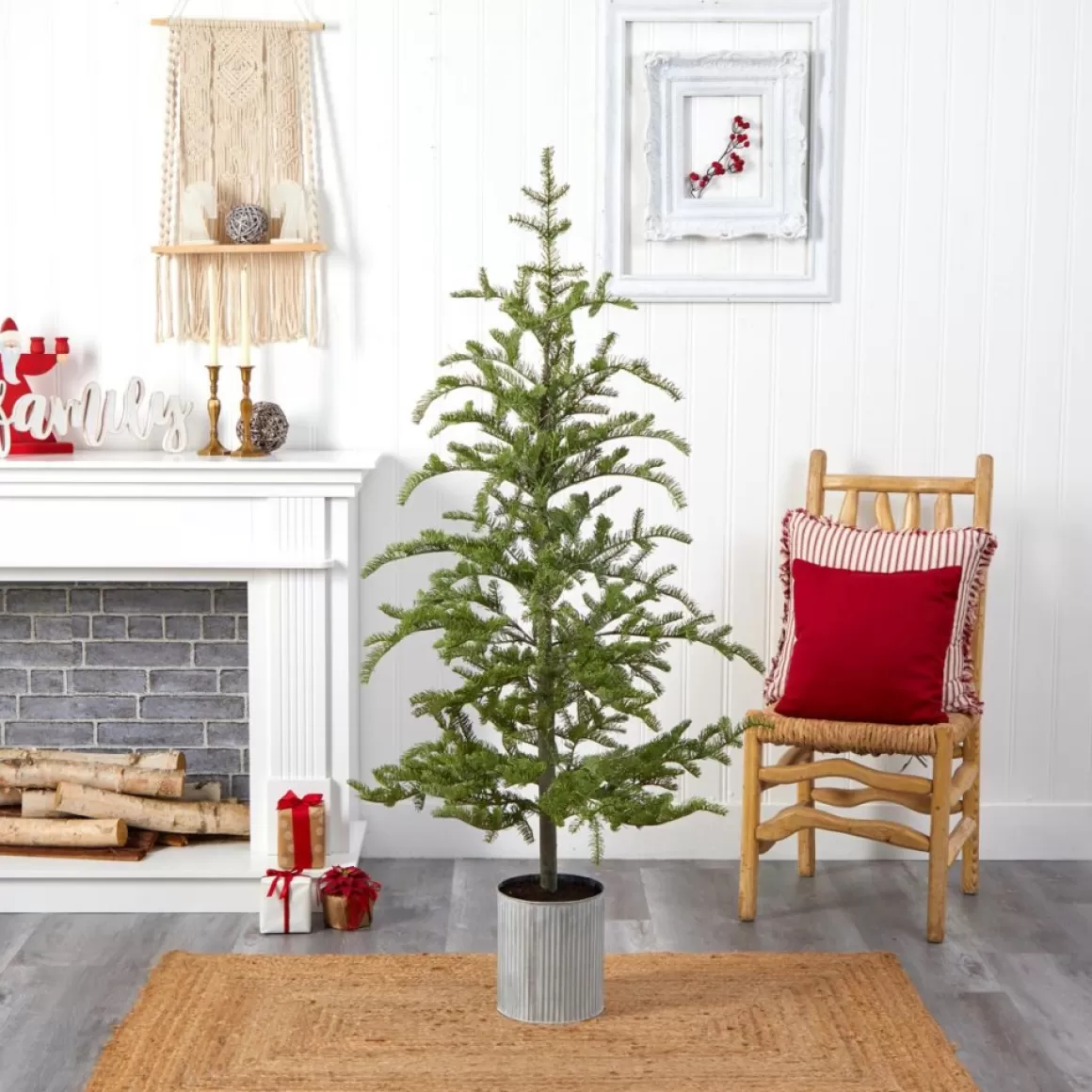 Nearly Natural 5.5 Ft. Pine Artificial Christmas Tree With 150 Lights