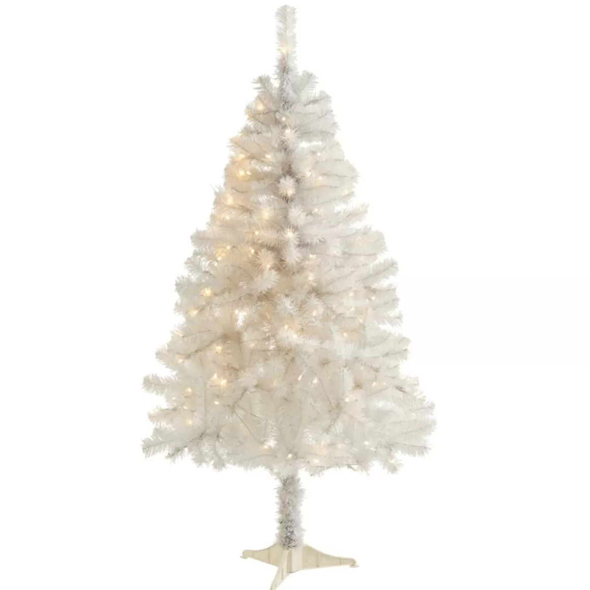 Nearly Natural 5' White Christmas Tree With 150 Clear Led Lights