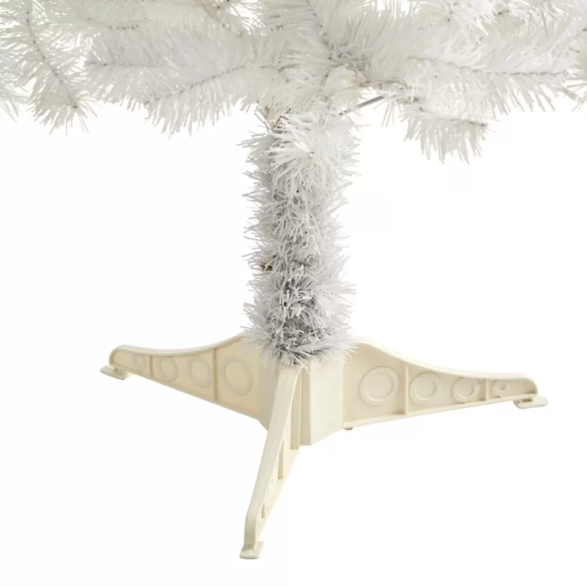 Nearly Natural 5' White Christmas Tree With 150 Clear Led Lights