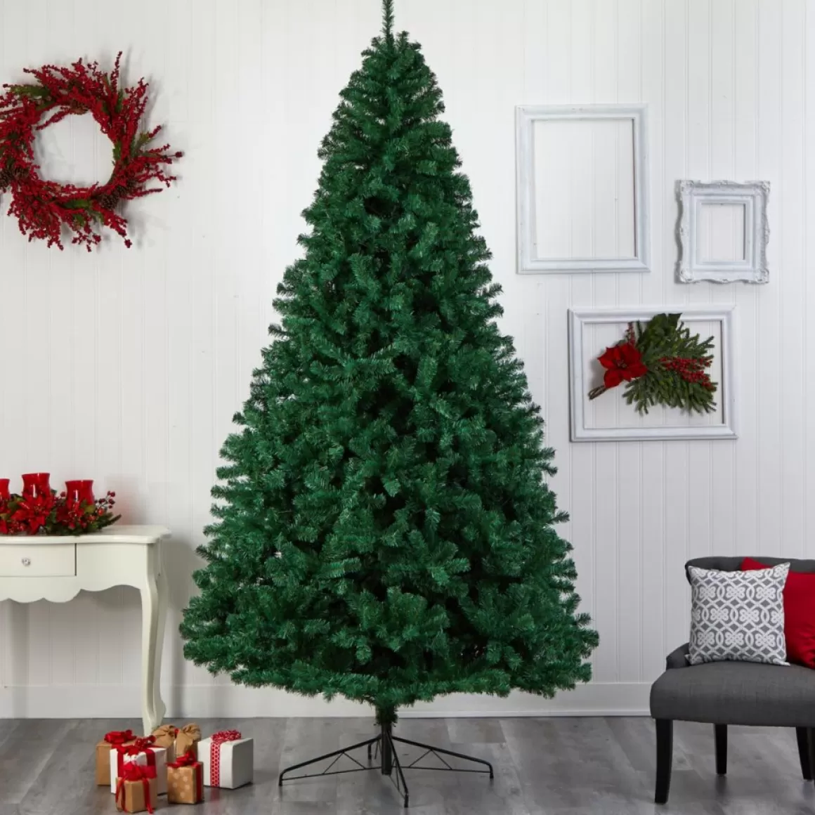 Nearly Natural 9 Ft. Northern Tip Christmas Tree With 650 Led Lights
