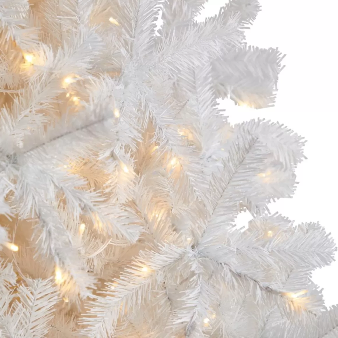 Nearly Natural 9 Ft. White Christmas Tree With 650 Led Lights
