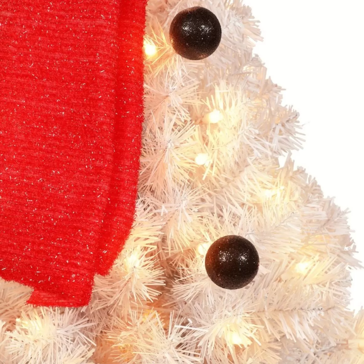 Puleo International Pre-Lit 4' Snowman Artificial Christmas Tree With 100 Lights, White