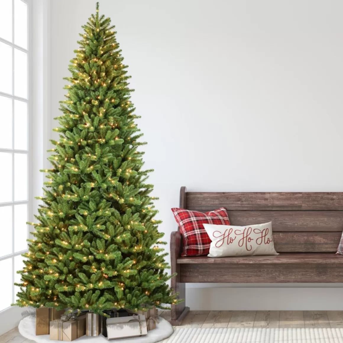 Puleo International 12' 1200Light Artificial Fir Christmas Tree, Green