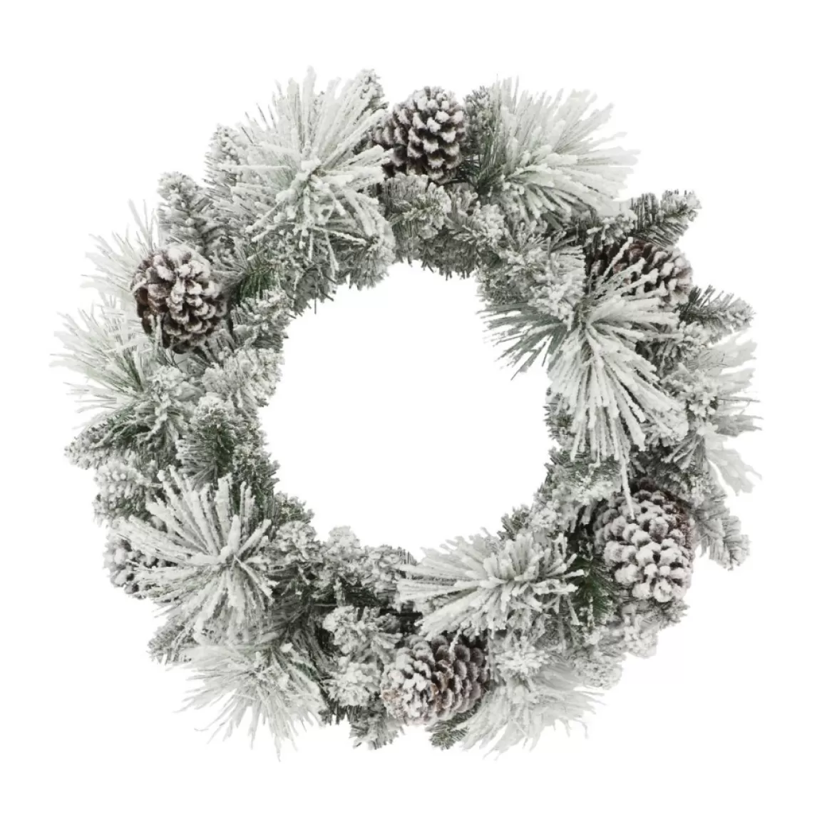 Puleo International 24" Flocked Berkshire Spruce Wreath With 56 Tips