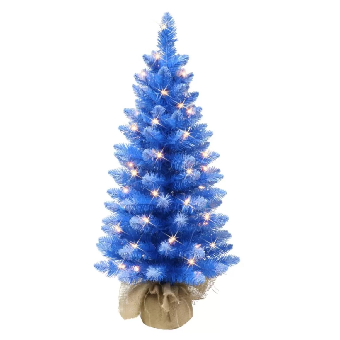 Puelo International Puleo International 3' Pre-Lit Fashion Blue Tree In Burlap