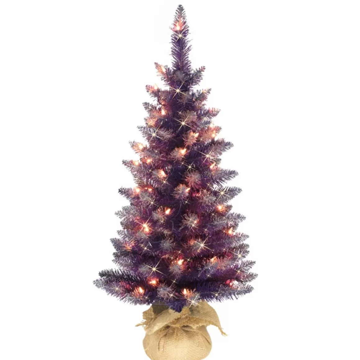 Puleo International 3' Prelit Fashion Purple Artificial Christmas Tree