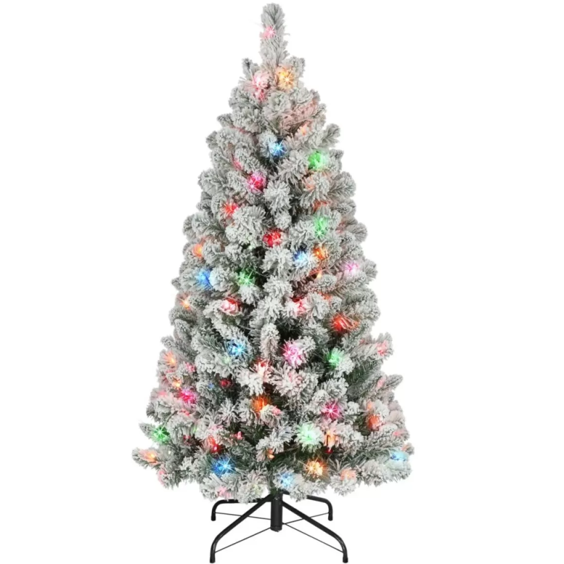 Puleo International 4.5 Ft. Pre-Lit Pine Tree, Ul Multi Color Lights
