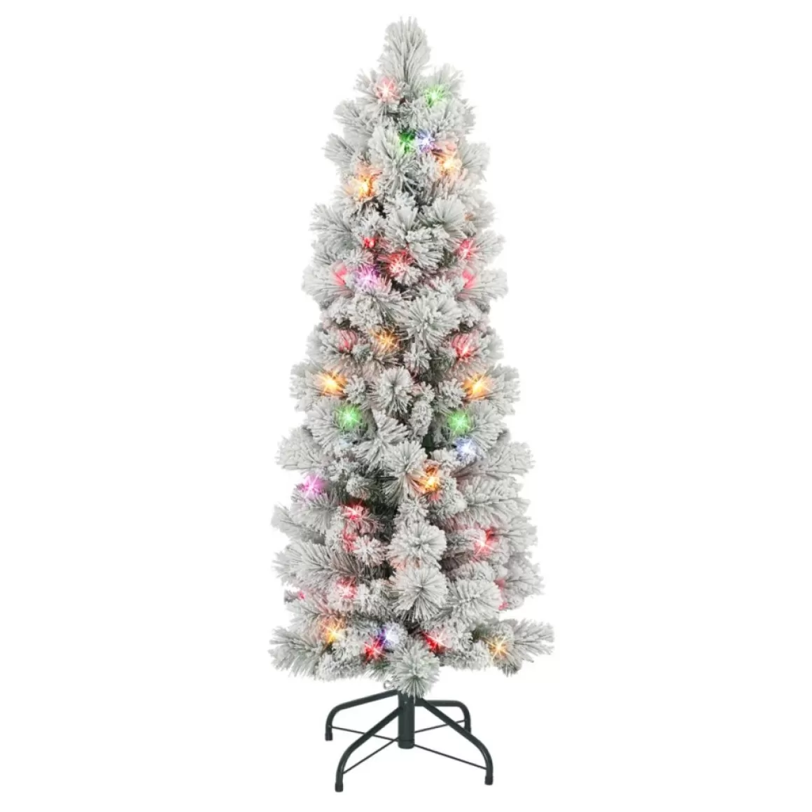 Puleo International 4.5' Multicolor Flocked Portland Pine Pencil Tree