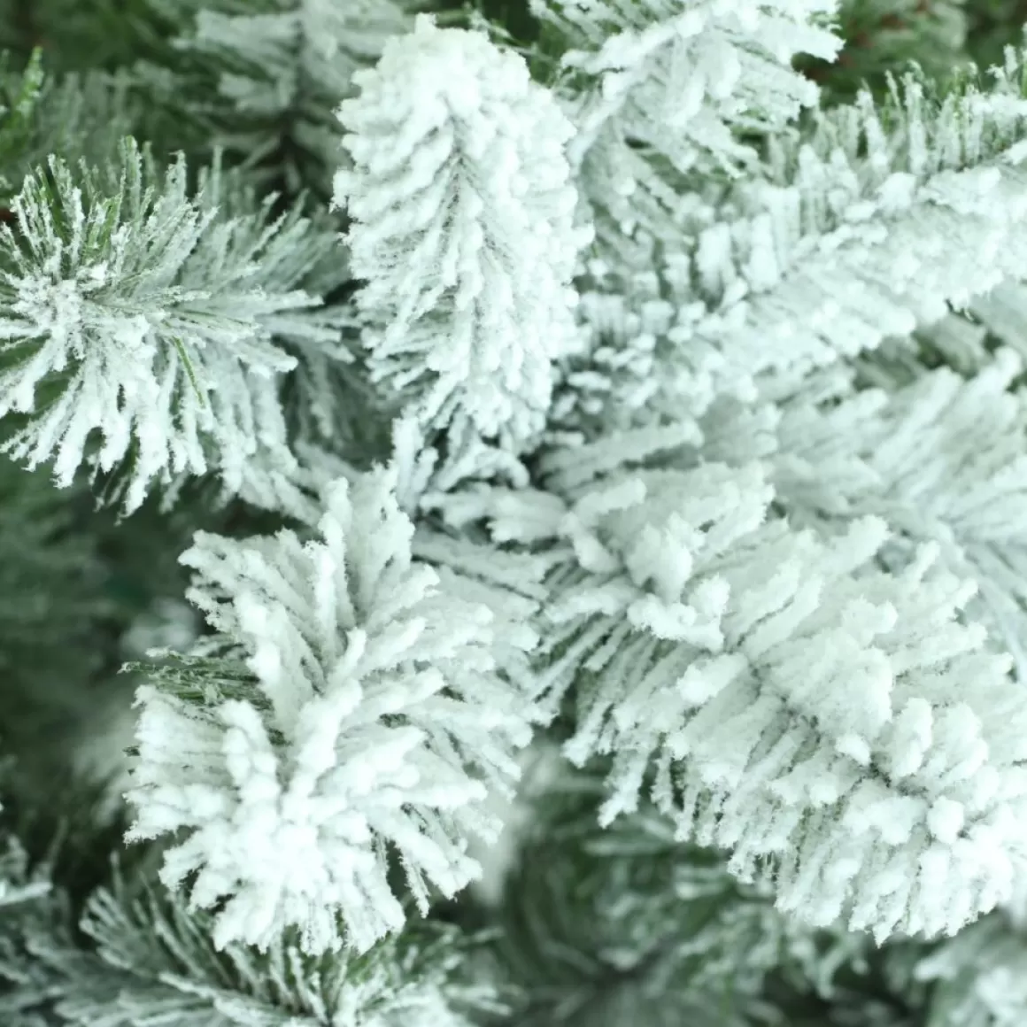 Puleo International 6.5 Ft. Flocked Virginia Pine Tree, 787 Tips