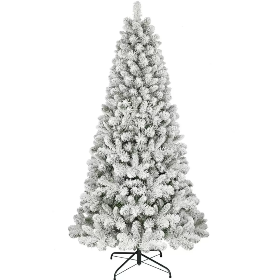 Puleo International 6.5 Ft. Flocked Virginia Pine Tree, 787 Tips