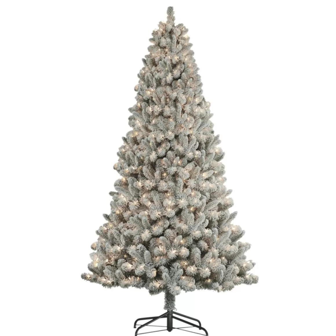 Puelo International Puleo International 6' Pre-Lit Flocked Virginia Pine Tree