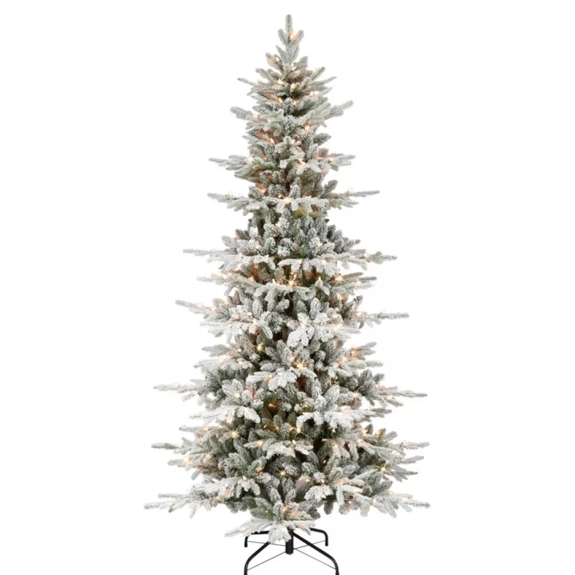 Puelo International Puleo International 7.5' Pre-Lit Slim Flocked Utah Fir Tree